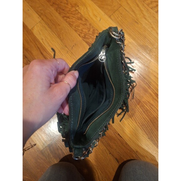 ECOTE Urban Outfitters Fringe teal crossbody bag. - Picture 5 of 6